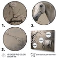 thumbnail image 3 of Designart "Horse Grey Asian Painting II" Animals Wall Art Print, 3 of 5