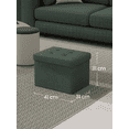 thumbnail image 3 of LEDREM Small Folding Storage Ottoman with Tufted Linen Cover,Multifunction Footrest Stool with 32L Storage,Foldable,Durable 286 lb Capacity,Retro Green, 3 of 6