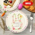 thumbnail image 4 of SLYNSHome - 10 Pcs - Easter Bunny Paper Plates Decorations - 8.8 inch - Cute Rabbit Disposable Dinner Plates for Easter Home Party Camping, 4 of 6
