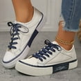thumbnail image 2 of Mepaouo Canvas Shoes for Women Casual Low Top Fashion Sneakers Lightweight Running Walking Tennis Flats, 2 of 7