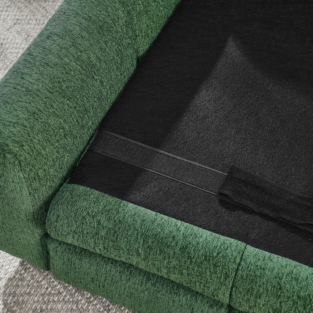 ZephyPaws 51" Durable Linen Dog Sofa for Oversized Pets, Comfortable Couch Bed with Armrests, Backrest and Stable Low-Leg Design, Green