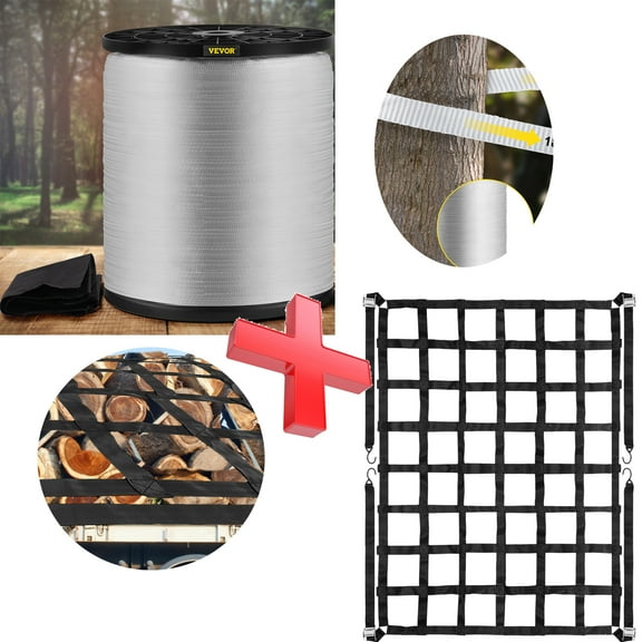 VEVOR 3.5'x 4.1' Cargo Net with S-Hooks, Truck Bed Cargo Net Heavy Duty Cargo Nets Capacity 1100LBS for Pickup Trucks (42" x 50") Pull Tape for Free