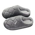 thumbnail image 2 of Womens Fuzzy Slippers Warm Plush House Slippers Indoor Outdoor Cozy Slippers for Women and Men Soft Thick Sole Winter Home Shoes Comfortable Couple Furry Slides, 2 of 6