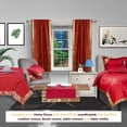 thumbnail image 3 of Rust Rod Pocket  Sheer Sari Curtain / Drape / Panel   - 43W x 120L - Pair, 3 of 4