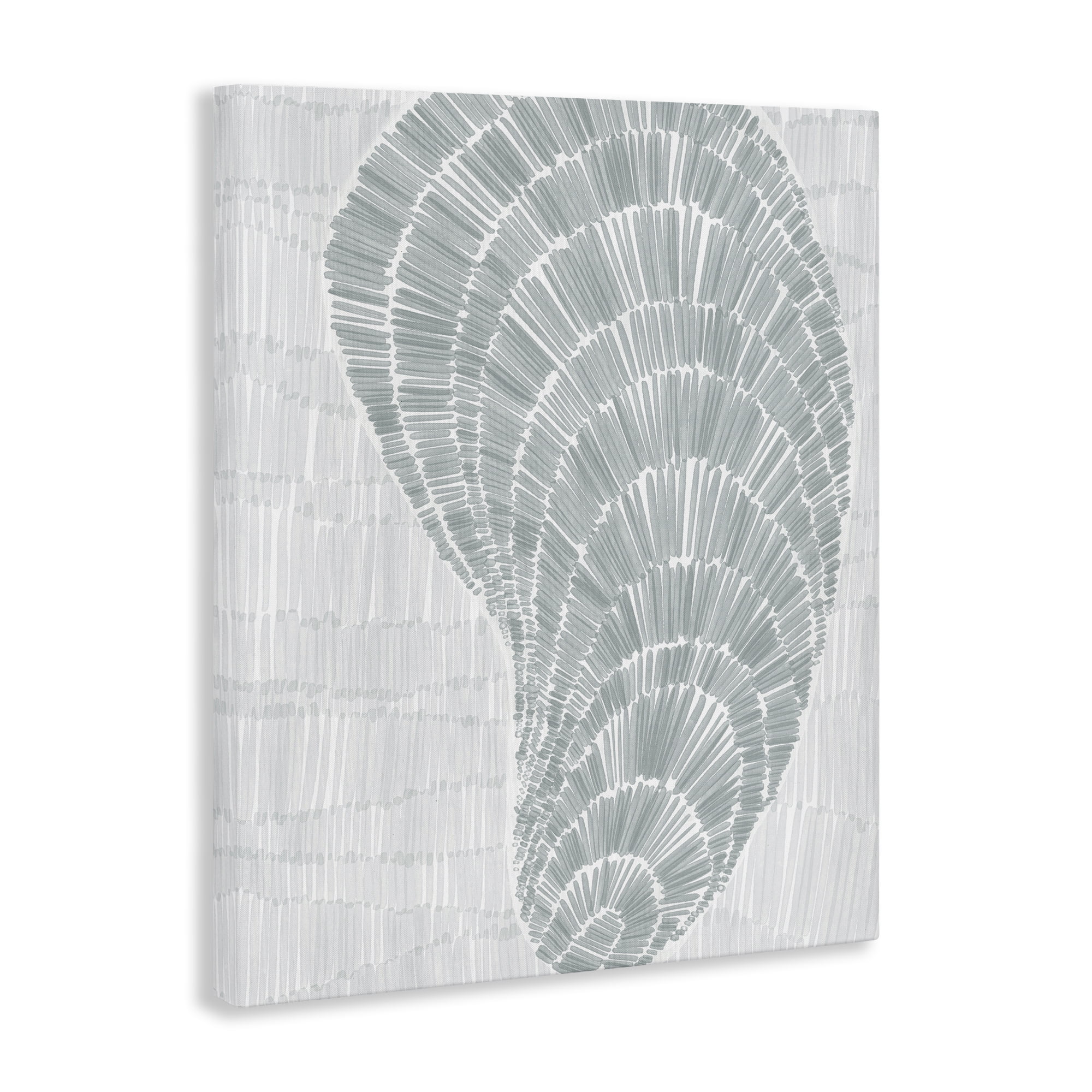 Stupell Industries Sketched Oyster Shell Nautical & Beach Painting Wrapped Canvas Art Print Wall Art, 24 x 30