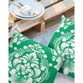 thumbnail image 2 of Pack of 2 Outdoor Pillow Covers, Green Classic Luxurious Old Brocade Pattern Waterproof Square Throw Pillowcase Cushion Decorative Pillow Covers for Couch Patio Tent, 24x24 in, 2 of 6