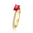 thumbnail image 3 of Pure Collection by Ross-Simons 0.60 Carat Lab-Grown Ruby Ring With .20 ct. t.w. Lab-Grown Diamonds in 18kt Gold Over Sterling, Women's, Adult, 3 of 6