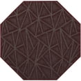 thumbnail image 2 of Furnish My Place Geometrical Pattern Indoor/Outdoor Refine Burgundy Rug, Abstract Area Rug, Doorway Mat, Contemporary Rug for Living Room, Entryway, Made in USA, 2' Octagon - Set of 5, 2 of 5