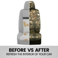 thumbnail image 7 of BDK Hunter Camo Car Seat Covers Full Set with Camo Steering Wheel Cover and Seat Belt Cover Pad – Forest Camouflage Pattern, Automotive Front Seat & Bench Back Seat Cover for Cars Trucks SUV, 7 of 7