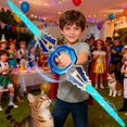 thumbnail image 2 of Rechargeable LED Saber – Extendable Sound Activated Toy, Color Changing Glow Stick, Fantasy Cosplay Swordd | Boys and Girls(Gradient Blue), 2 of 7