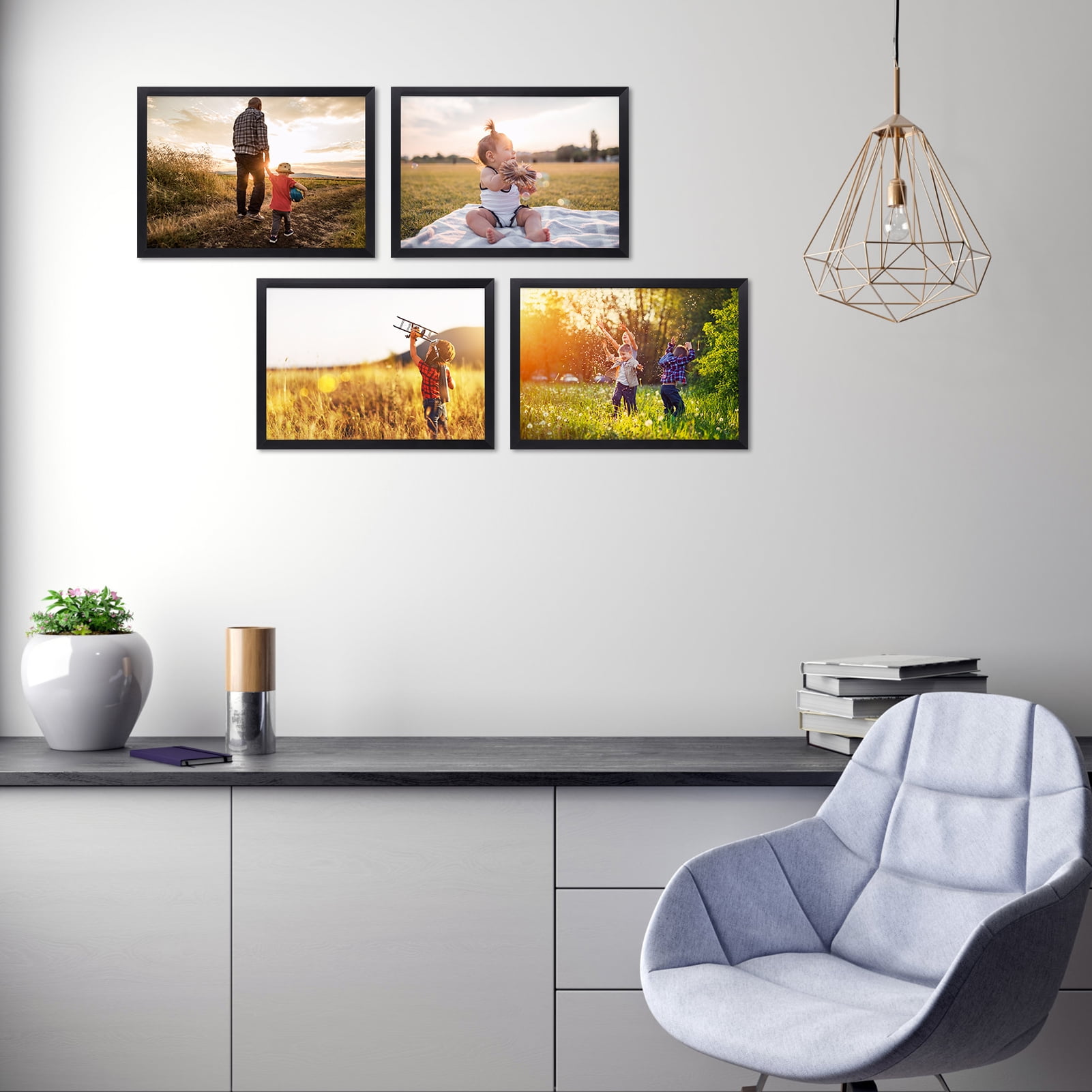 Amazon.com - ArtToFrames 8x36 inch Black Satin with Raw
