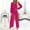 Hot Pink, variant on Heisall Women Two Piece Sets V Neck Long Sleeve Tops and Elastic Waist Pants Lounge Sets Spring Outfits