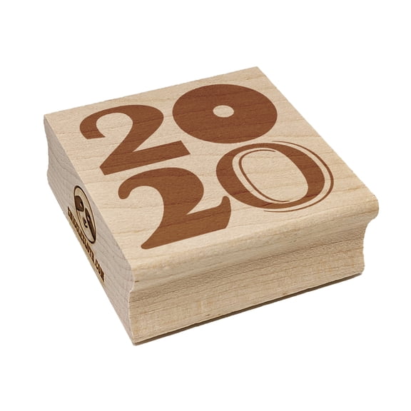 2020 Stacked Fun Text Square Rubber Stamp Stamping Scrapbooking Crafting - Small 1.25in