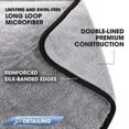 Autocraft Detailing Towels, Grey Premium Microfiber, 16"x16", Double