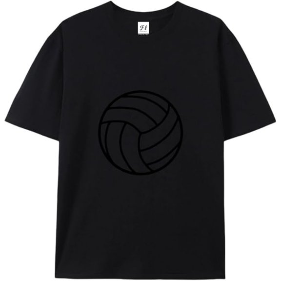 JPLILY Volleyball Player T-Shirt Short Sleeve, 100% Soft Cotton for Odor-Free & Warm, DTG Printing for HD, Fade-Resistant Image &Text, Personalized Gift for Men & Women