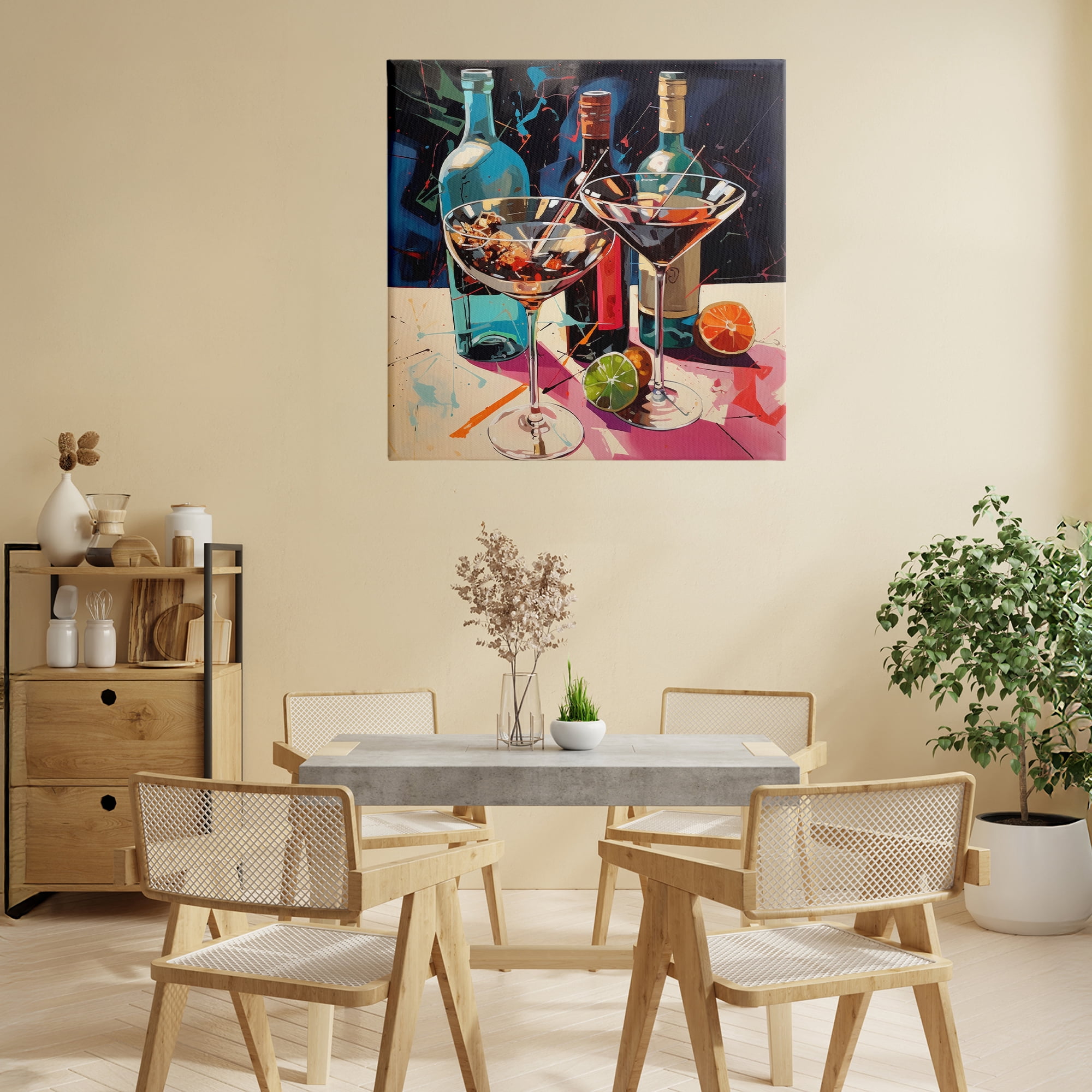 Stupell Industries Artsy Cocktails of Every Sip Canvas Wall Art, design by Lazar Studio