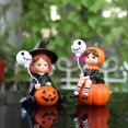 thumbnail image 1 of Decoración de fiesta de Halloween, resina, calabaza, cabeza, esqueleto, bruja, conjunto de decoración, 1 of 5
