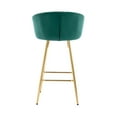 thumbnail image 4 of 26 Inch Velvet Dining Chairs, Modern Dining Chair with Golden Metal Legs, Simple Bar Stool Upholstered Dining Chairs, Accent Desk Chair Dining Room, Kitchen, Vanity, Living Room(Green,Set of 2), 4 of 10