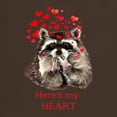 thumbnail image 3 of CafePress - Here's My Heart Cute Raccoon Blowing Kisses Quote - Men's Classic Graphic Cotton T-Shirt, 3 of 4