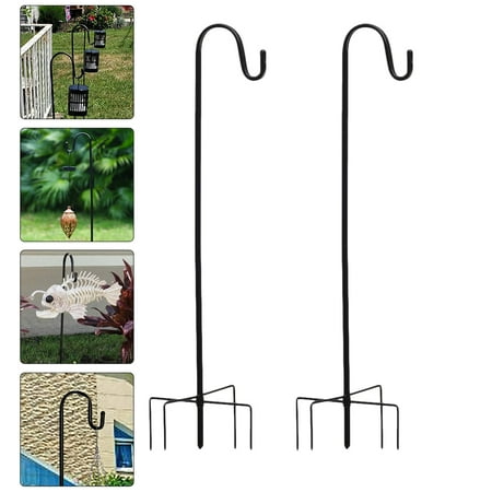 2pcs Shepherd Hooks Plant Hook Garden Stake Outdoor Stand Hanger Black Canada 2pcs Shepherd Hooks Plant Hook Garden, Garden Shepherd Hooks Canada