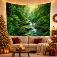 thumbnail image 3 of Secluded Tropical Rainforest with Around Winding River Clear, Mystical Fantasy for Space Lovers, Galaxy Room Decor, Mother'S Day Gift, Tapestry Wall Hanging for Bedroom and Dorm, 3 of 7