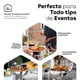 thumbnail image 3 of BEE VIBES Juego de Charolas Bufeteras de Acero Inoxidable 4 Cuartos de Galón con Tapas de Vidrio y Soportes Integrados, Ideal para Bodas, Fiestas, Banquetes y Eventos (Paquete de 4), 3 of 9