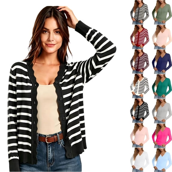 Tqcoqu Cardigan Sweaters For Women,Casual Soft Button Down Open V Neck Knit Fall Winter Cropped Shrugs Cardigans 2026,Army Green Women's S-XXL