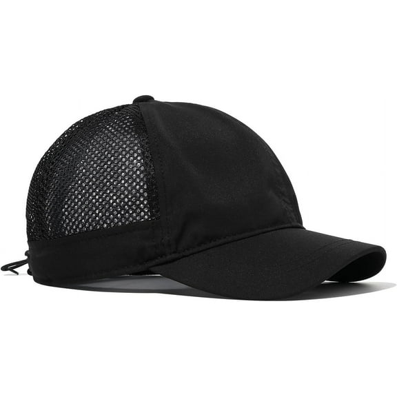 CoCoMangos Mesh Cap Short Brim Dad Hats Breathable Trucker Cap Men's Quick Dry Baseball Cap Sun Hat Lightweight Running Hats