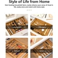 thumbnail image 4 of Organizador de cajones para cubiertos, almacenamiento de cocina extensible ajustable, bandeja organizadora de utensilios, para baño, recámara, departamento, vajilla, joyería, herramientas de, 4 of 10