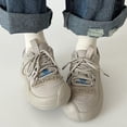 thumbnail image 2 of Zapatos casuales de otoño e invierno para mujer, zapatillas de deporte de malla transpirable con suela gruesa para correr, zapatos de mujer sencillos de color sólido que combinan con todo, 2 of 5