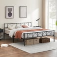 thumbnail image 1 of King Size Sturdy Modern Stylish Iron Bed Frame with Headboard and Footboard Metal Platform Bed - Simple Assembly, No Box Spring Needed, Under Bed Storage, 1 of 7