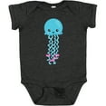 thumbnail image 3 of Inktastic Blue Jellyfish, Cute Jellyfish With Pink Ribbons Girls Baby Bodysuit, 3 of 5