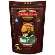 5LB Don Pablo Colombian Supremo - Whole Bean Arabica Coffee - Medium-Dark Roast - Low Acidity - 5 Pound (5 lb) Bag