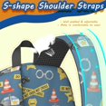 thumbnail image 5 of Police and Traffic Cone Blue Pattern 17" Waterproof Oxford School Backpacks for Teens, S-Shape Padded Straps, for School, Travel, Hiking, Camping, 5 of 5