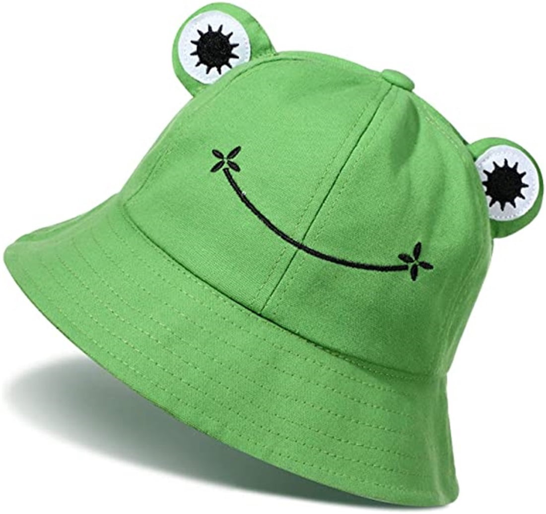 Cute Frog Bucket Hat Fisherman Cap Summer beanies Sunscreen Cap Animal Hat Sun hat