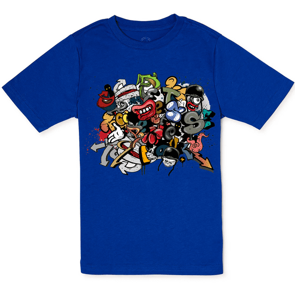 Boys Short Sleeve Graffiti Graphic T-Shirt Size 8