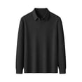 thumbnail image 6 of Kaemgyyd Mens Long Sleeve Shirts V Neck Casual Golf Shirt Fall Fashion Collared Pullover Soft Comfy Clothes（Black,4X-Large）, 6 of 7