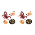 thumbnail image 2 of Vogacara 1 Juego de juguetes de ciclo de vida, accesorios únicos de animales exquisitos, accesorios de exhibición de crecimiento, modelos de escorpión negro rojo 2piezas Vogacara CBP213516, 2 of 5