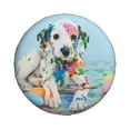 thumbnail image 2 of Gaeub A Funny Little Dalmatian Puppy 14-17in Tire Cover, Spare Tire Cover, for Camper Caravan, Trailer, Car, Truck, SUV, Jeep - 15 inch, 2 of 9