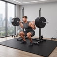 thumbnail image 2 of ZENY Adjustable Squat Rack Stand with Spotter Arms Barbell Holder Home Gym Black, 2 of 19