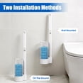 thumbnail image 6 of Disposable Toilet Brush Set with 24 Refills, Wall Mount Toilet Bowl Cleaning System, No-Touch Deep Clean Bathroom Toilet Scrubber with Holder, 6 of 7