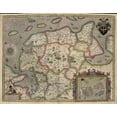 thumbnail image 2 of Vintage Maps 18x15 Gold Ornate Wood Framed with Double Matting Museum Art Print Titled - Emden, 2 of 4