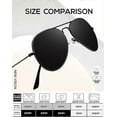 thumbnail image 3 of Gafas de sol clásicas de aviador para hombre y mujer, lentes polarizadas para conducir, 100 % de bloqueo UV., 3 of 4
