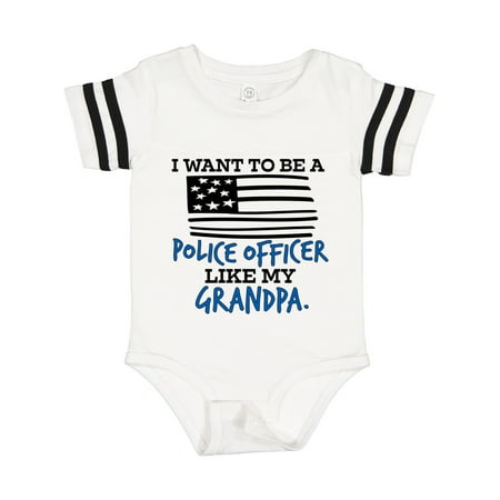 

Inktastic I Want to Be a Police Officer Like My Grandpa Gift Baby Boy or Baby Girl Bodysuit