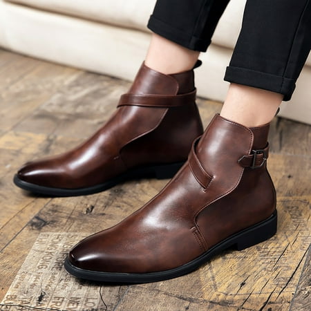 

Foraging dimple Men Fashion British Leather Shoes Outdoor Casual Summer Shoes Business Men Shoes Brown