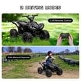 thumbnail image 6 of Jojoka 12V Kids ATV Ride on Car, 4 Wheeler Off-Road Quad, Battery Powered Electric Fun Toys Vehicle with Remote Control, Music, High/Low Speeds, LED Lights, Treaded Tires, for 3-8 Years Old, Black, 6 of 8