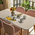 thumbnail image 3 of Bees Gnomes Table Cloths for 3 Foot Rectangle Tables, Spring Floral Daisy Farmhouse Rustic Patio Waterproof Elastic Fitted Tablecloths, Washable Rectangular Table Cover for Camping, 3 of 8