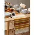 thumbnail image 6 of ERUNPONLY Burnt Orange Ombre Stripe Table Runner - 72 Inch Long Farmhouse Simple Striped Cotton and Linen Blended Dress Scarves Farmhouse Table Runner for Kitchen Dining, Coffee Table, 16" x 72", 6 of 8