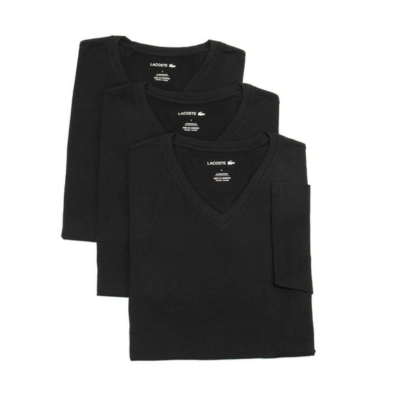 Lacoste Men Essentials Slim Fit V-Neck 3-Pack T-Shirt