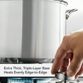 thumbnail image 4 of KitchenAid 3-Ply Base 8 Quart Stainless Steel Induction Stockpot with Lid, Metal Utensil and Dishwasher Safe and Oven Safe to 500°F, Brushed Stainless Steel, 4 of 11